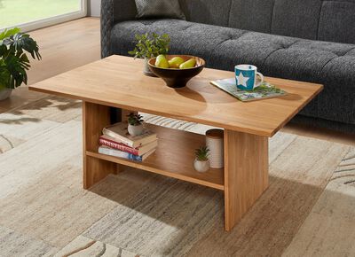 Salontafel gemaakt van massief, geolied eikenhout 