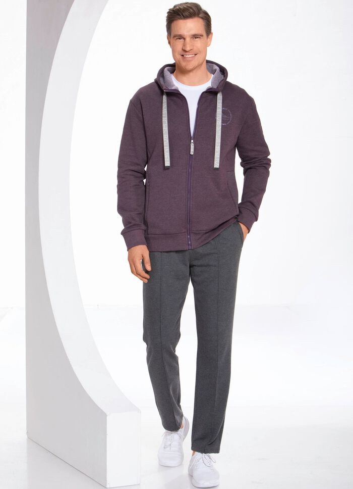 Sweatjack met capuchon in 2 kleuren 