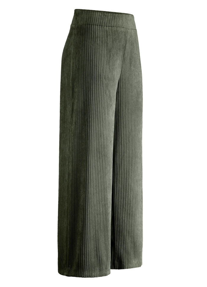 Broek in modieuze verkorte lengte OLIJFGROEN