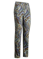 Broek met elastische tailleband aan de achterkant JEANSBLAUW/SALIEBRUIN