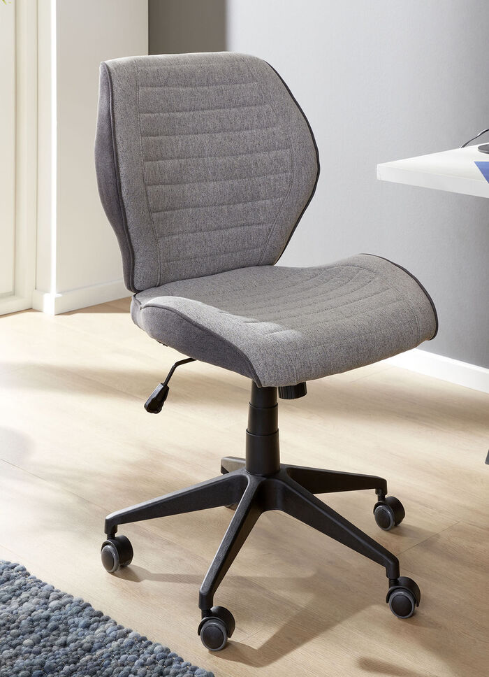 Draaistoel met hoogwaardige geweven stoffen bekleding 