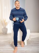 Pyjama van stretch badstof met manchetten 