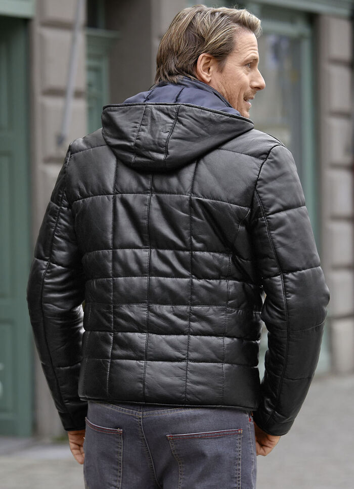 Kort leren jack van &ldquo;Cabrini&rdquo; 