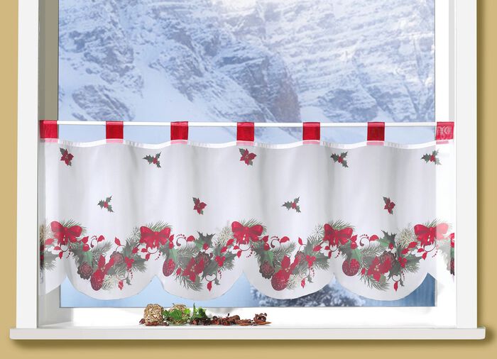 Kort gordijn kerst 