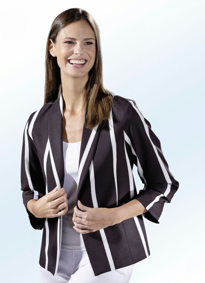 Korte blazer met sjaalkraag 