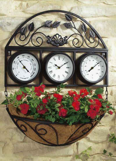 Weerstation met plantenschaal 