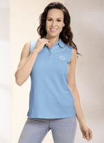 mouwloos poloshirt BLEU