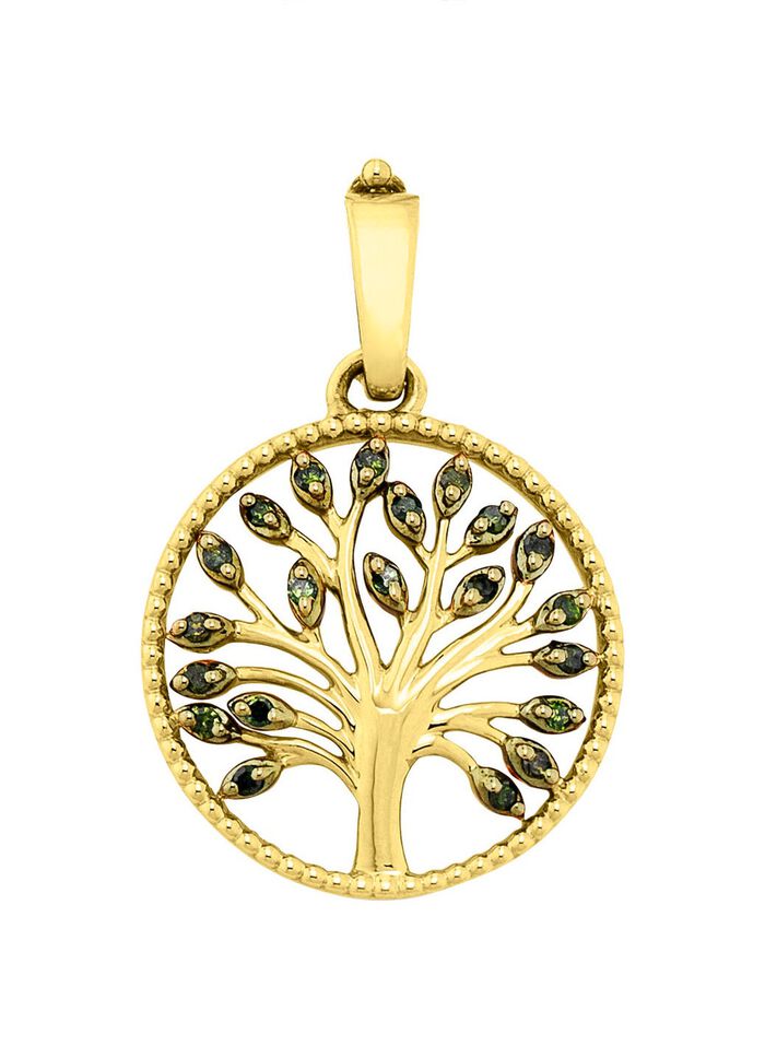 Levensboom hanger met diamanten 