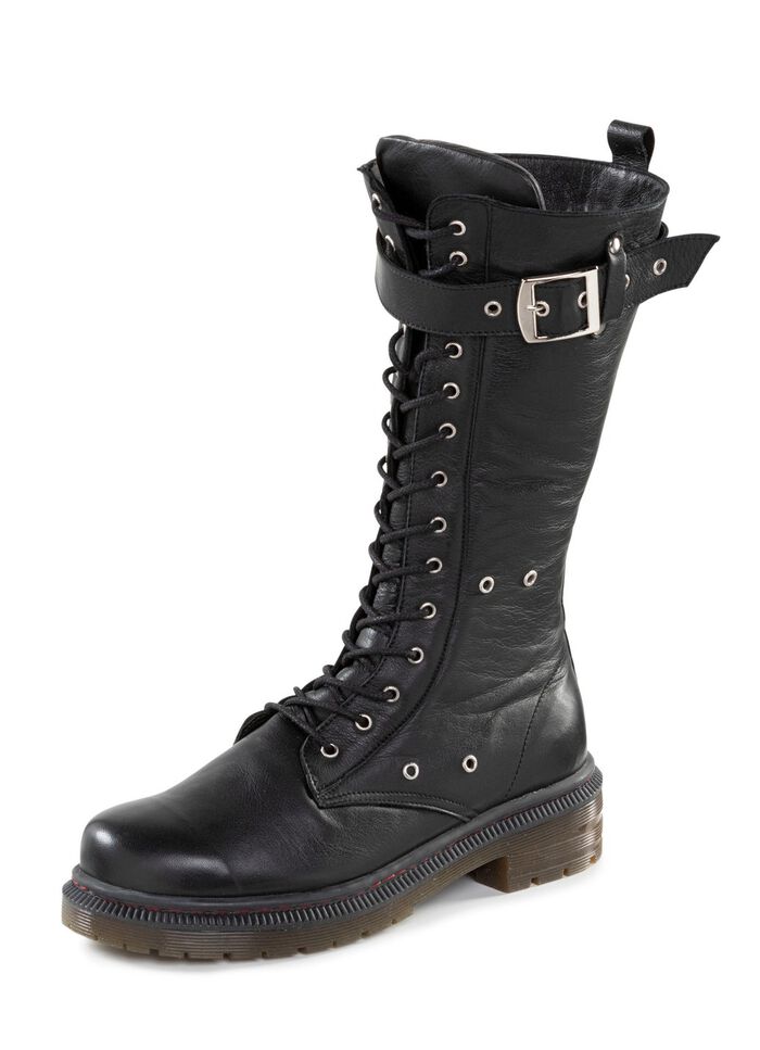 Andrea Conti veterlaarzen met verstelbare sluiting ZWART