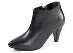 Andrea Conti, trendy dames enkellaarsjes, met rits ZWART