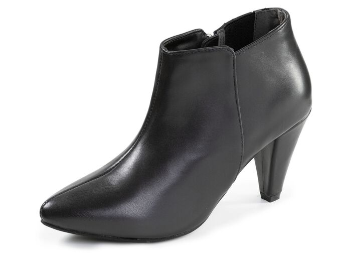 Andrea Conti, trendy dames enkellaarsjes, met rits ZWART