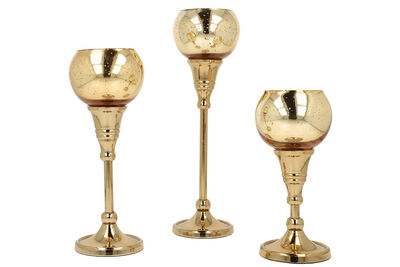 Waxinelichthouders, set van 3 