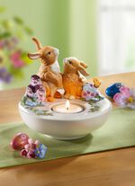 Theelichthouder gemaakt van bisque porselein 