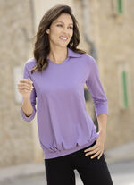 Poloshirt met ronde hals LILA