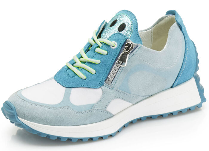 Waldläufer sneakers met brutale glitterapplicaties TURQUOISE
