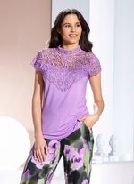 Shirt met uitgebreide kantverwerking in 2 kleuren 