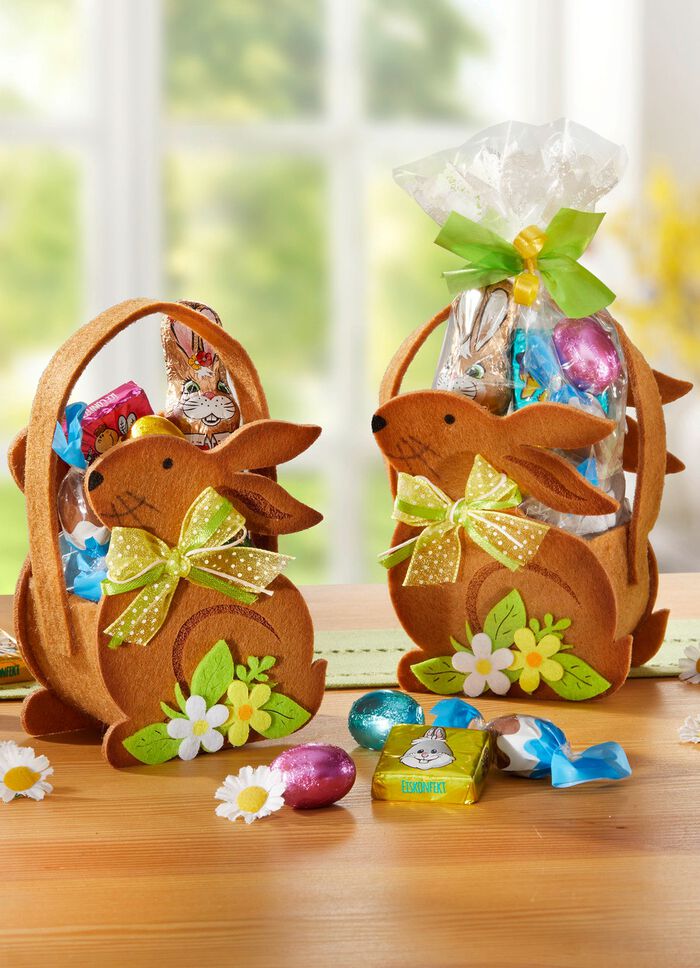 Viltkonijntjes met zoete vulling, set van 2 