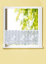 Kort gordijn met hartjesmotief 