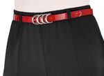 Lakleren riem ROOD