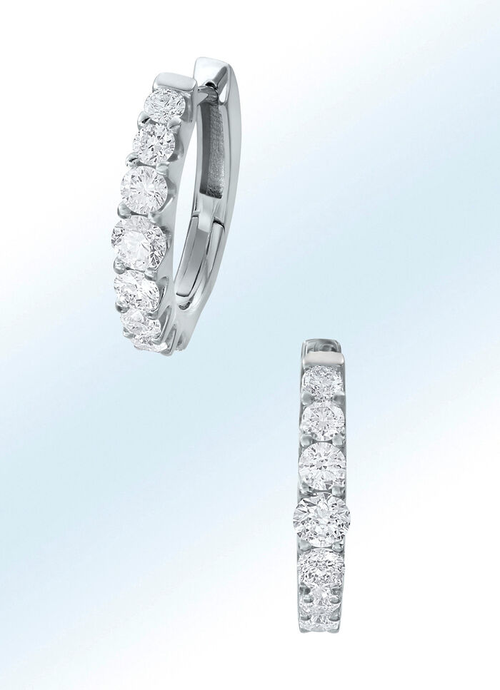 Hoogwaardige clipcreolen met briljanten