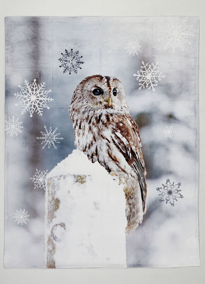 Deken met uilenmotief MULTICOLOR