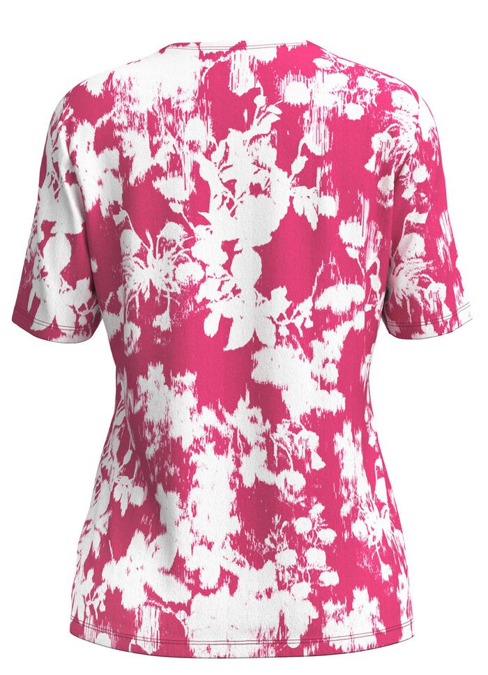 Shirt met bloemenmotief PINK-WEISS