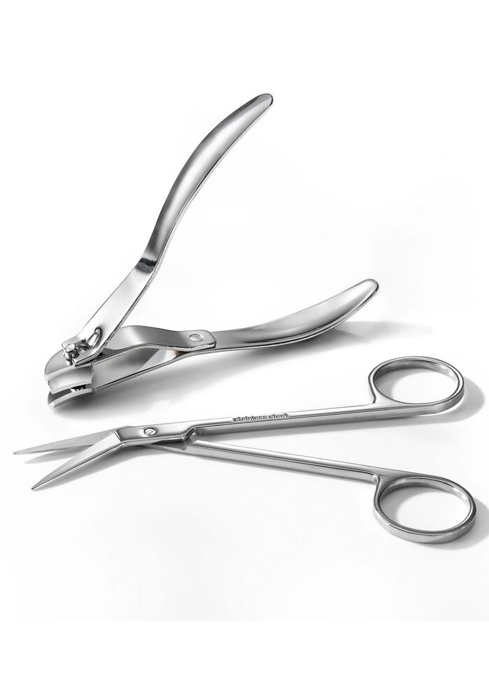 Mani-/pedicureset, roestvrij, 2 stuks 