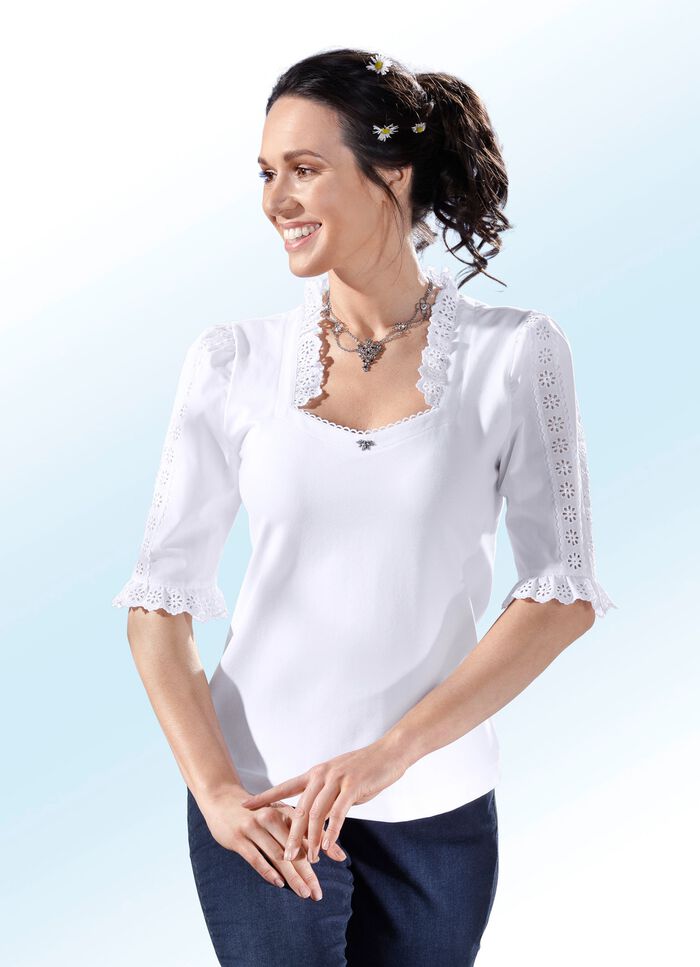 Shirt met metallic sierapplicatie 