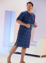 Duopack nachthemden met V-hals en zijsplitten 