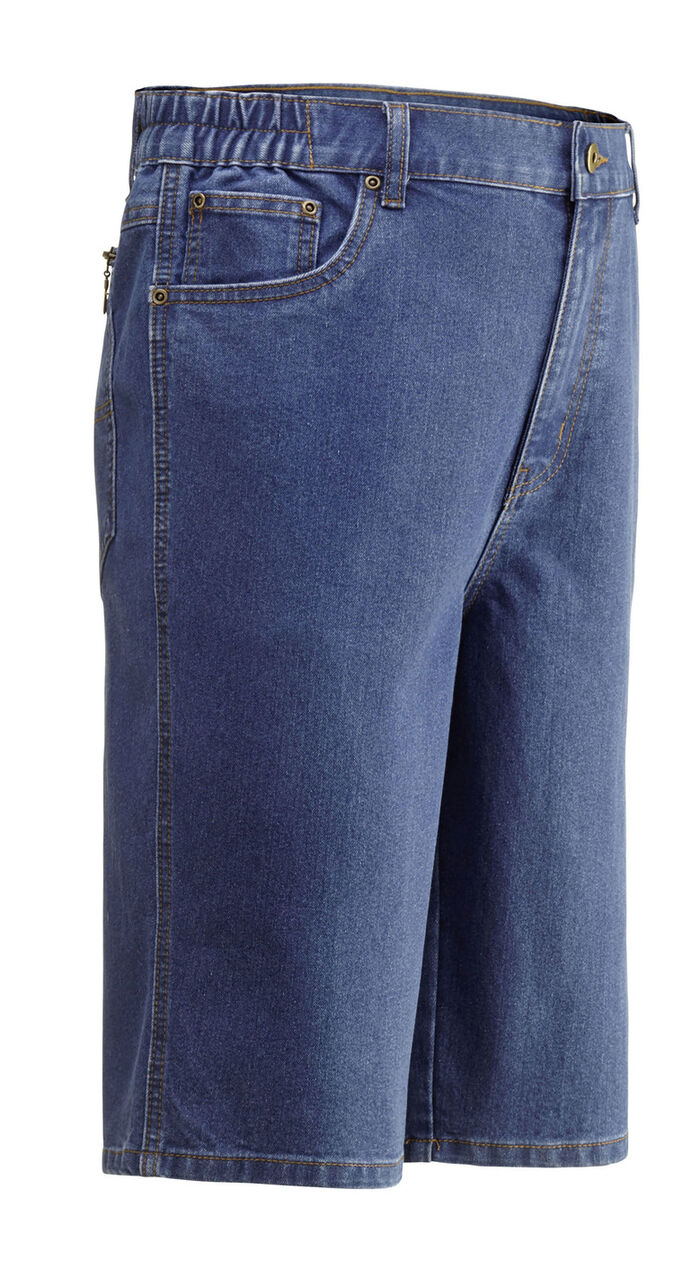 Denim bermudashort met stretch inzetstukken in de tailleband in 3 kleuren LICHTJEANS