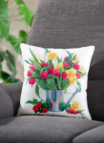 Kussenhoes "Tulpen" met ritssluiting 