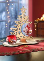 Theelichthouder van massief hout, 3-delig 