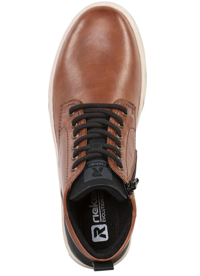 Rieker veterlaars van genuanceerd nappaleer 