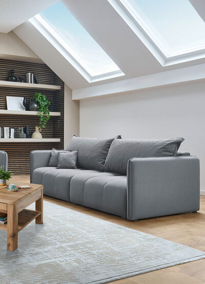 Gestoffeerde meubels met decoratief stiksel 