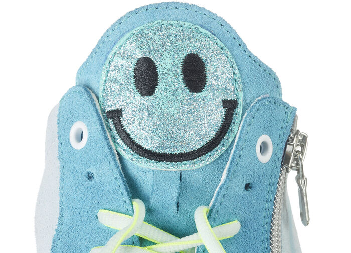 Waldläufer sneakers met brutale glitterapplicaties TURQUOISE
