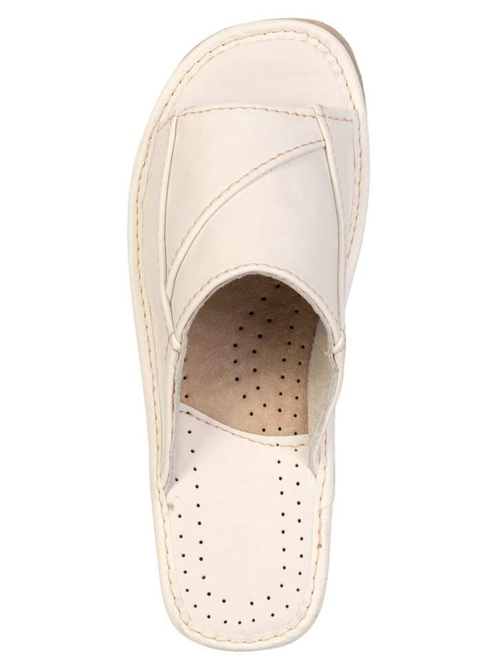 Klassieke damesmuiltjes, gemaakt van leer 