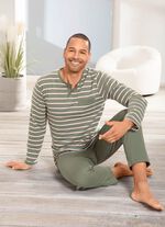 Two-pack pyjama met knoopsluiting en open manchetten 
