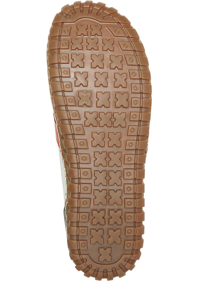 Gemini pantoffels gemaakt van rundnappaleer WIT-BLAUW-ROOD