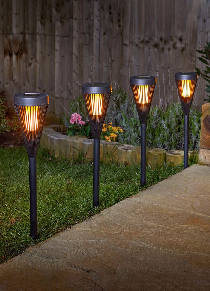 Stadslampen op zonne-energie, set van 4 