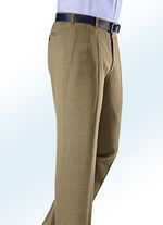 Broek ‘Klaus Models’ met paspelzakken MIDDENBRUIN