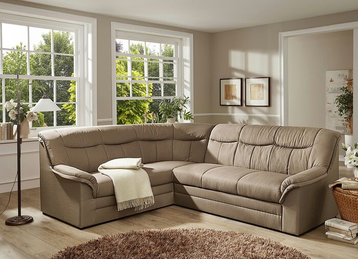 Gestoffeerd meubel op een stevig houten onderstel BRUIN