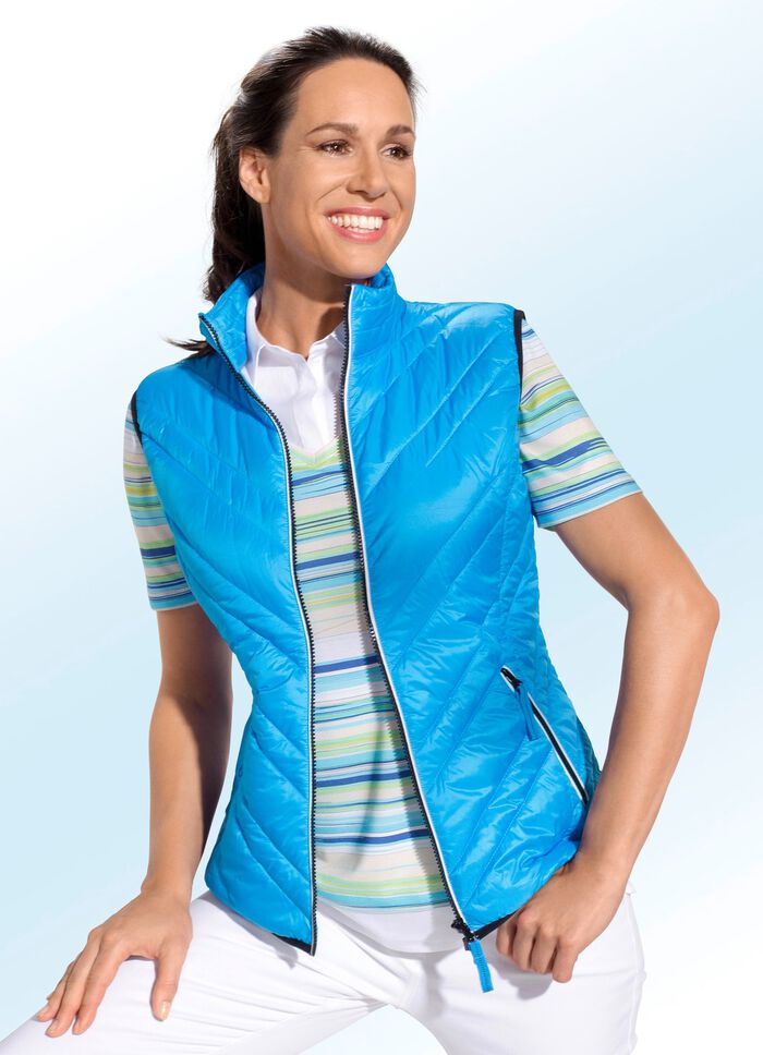 Functioneel vest met diagonale stiksels 