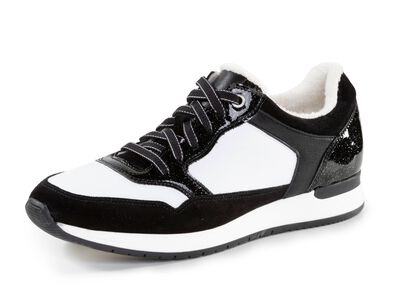 ELENA EDEN sneakers van nappa en su&egrave;de 