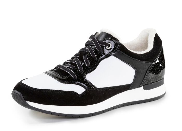 ELENA EDEN sneakers van nappa en su&egrave;de 