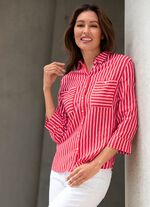 Blouse gemaakt van linnen structuurstof 