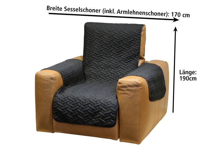 OMKEERBARE BESCHERMER VOOR FAUTEUIL OF BANK BEIGE-BRUIN