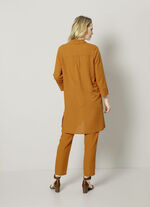 Lange blouse met comfortabele zijsplitten 