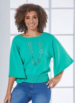 Pima trui met een zacht gevoel JADEGROEN