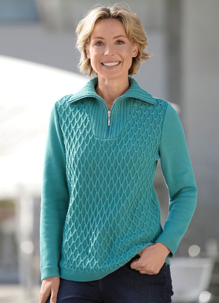 Trui met een uitgewerkte structuur 