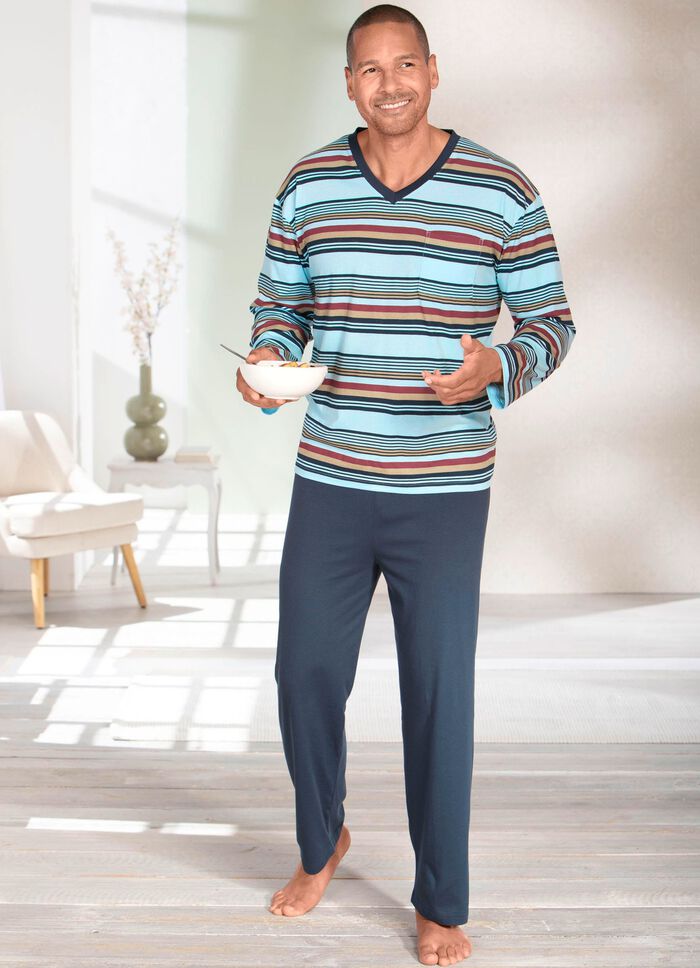 Set van twee pyjama's met V-hals 